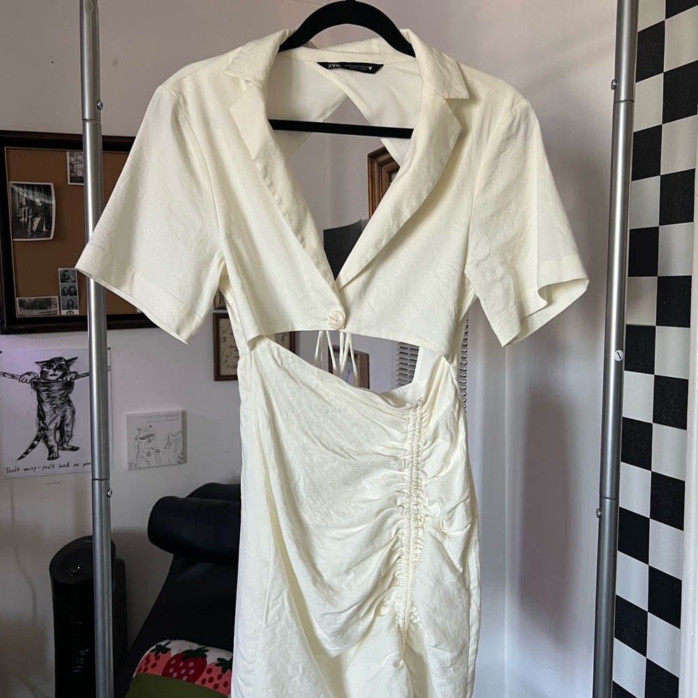 Zara white mini dress